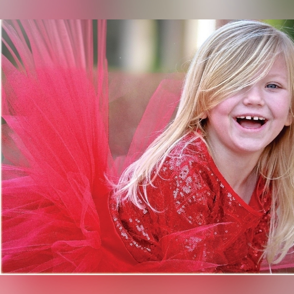 Dolls And Divas Red Sparkle Girls Tutu Dress